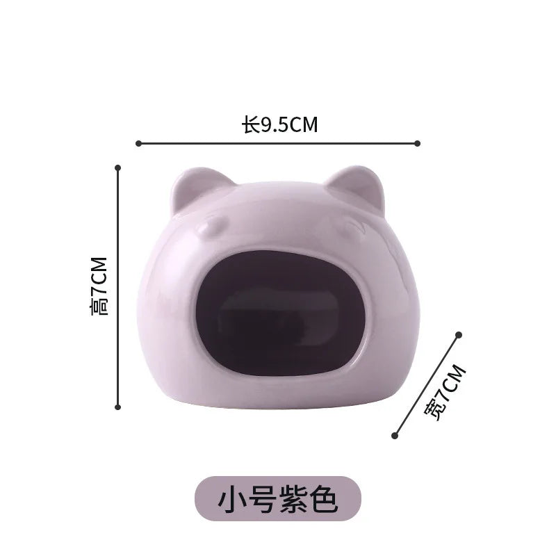 New 1PC Summer Cooling Hamster Ceramic House Sleeping Bag Small Animal Nest Guinea Pig Breathable Rooms Hamster Accessories
