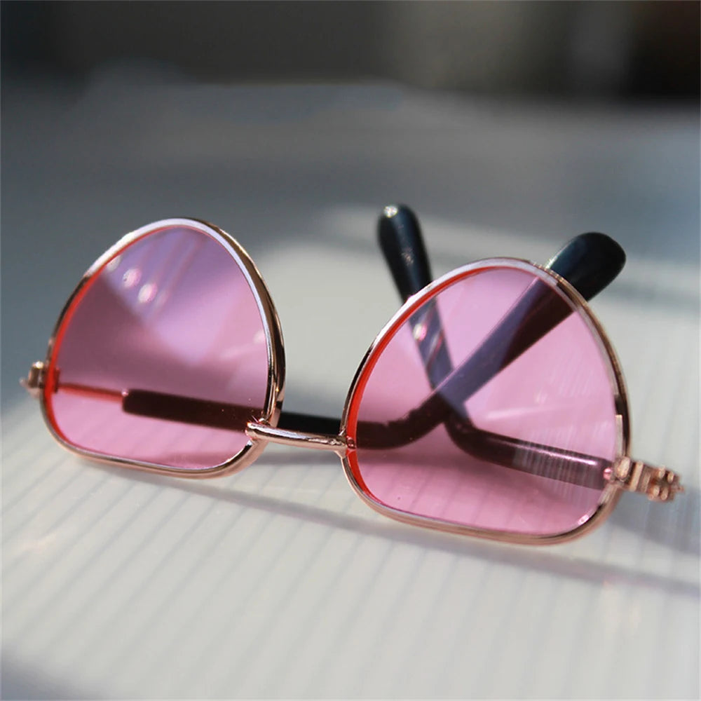 Cool Cat Glasses Pet Accessories for Cats Heart-shaped Transparent Reflective Sunglasses Kitten Sphynx Persian Pet Products