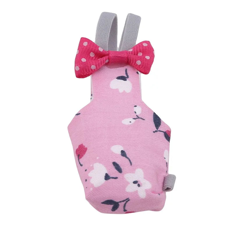 Parrot Diaper with Bowtie Cute Colorful Fruit Floral Cockatiel Pigeons Small Medium Large Pet Birds Flight Suit Clothes Washable