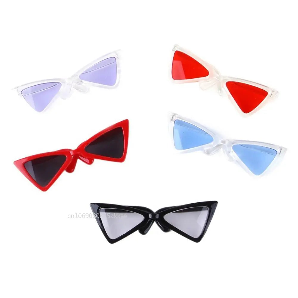 Vintage Triangular Pet Cat Sunglasses Pet Products for Small Dogs Kitten Puppy Cat Accessories Reflection Eyewear Glasses