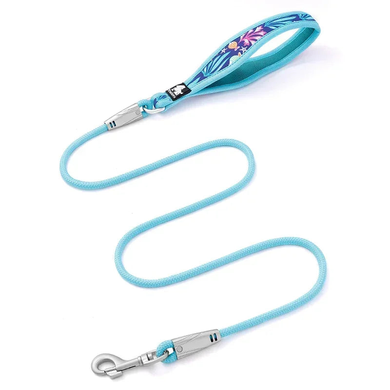 Truelove-Floral Printing Pet Leash Neoprene-Padded Handle Leash Small Medium Dog Safety Enjoyable Walking Experience TLL25761