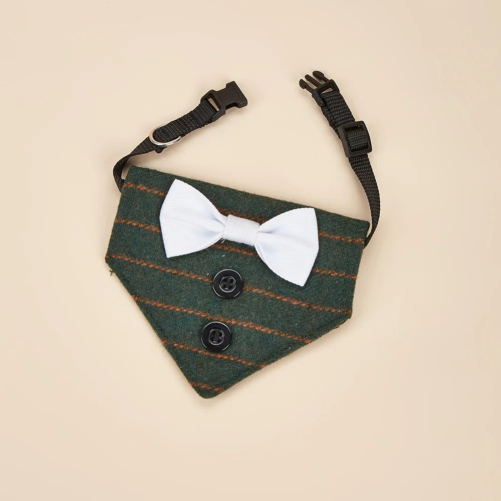 Halloween Christmas Cat Handsome Bow Tie Triangle Scarf Collar Fashion Suit Pet Triangle Scarf