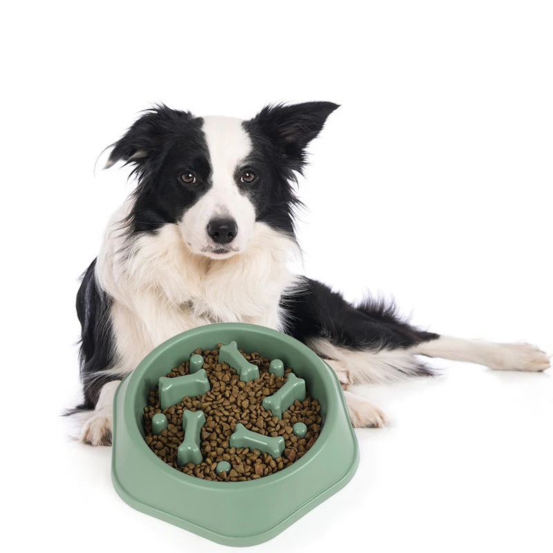 Dog Slow Feeder Bowl Anti-glutton Food Bowl for Dogs Slow Eating Dog Feeders Healthy Diet Pet Feeding Watering Supplies