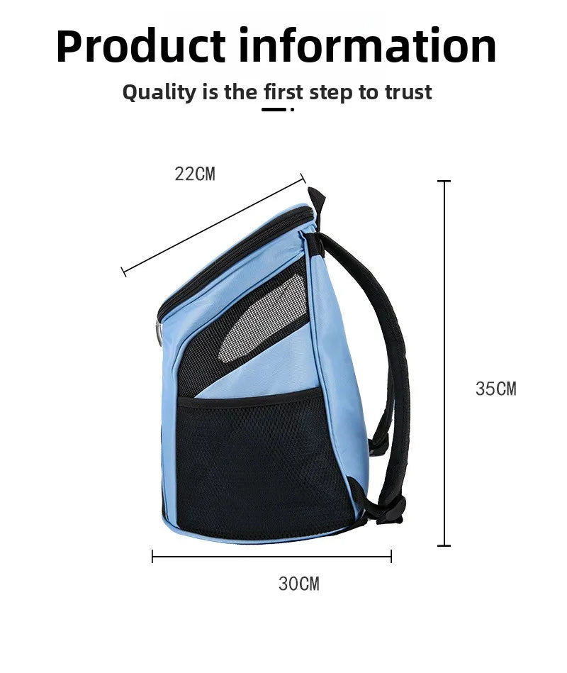 New Portable mesh Dog Bag Breathable Dog Backpack Foldable Large Capacity Cat Carrying Bag Portable Outdoor Travel Pet Carrier