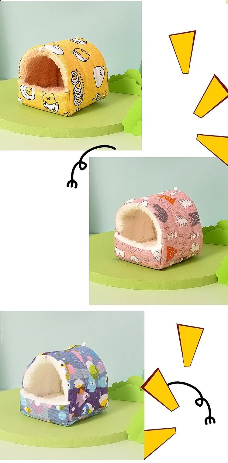 Hamster House Cozy Small Hideouts Warm Hamster Nest Guinea Pig House for Comfortable Rabbit Chinchilla Hedgehog Ferret for Good