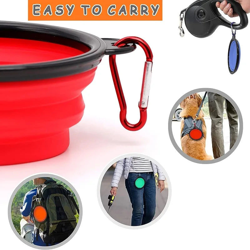 Pet Folding Silicone Bowl Large Outdoor Pet Travel Bowl Collapsible Dog Food Bowl Water Portable Puppy Food Container Feeder