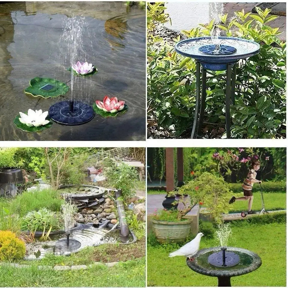 13/16/18cm Outdoors Solar Fountain Used for Bird Bath Garden Landscape Decoration Rockery Swimming Pool Floating water Fountains
