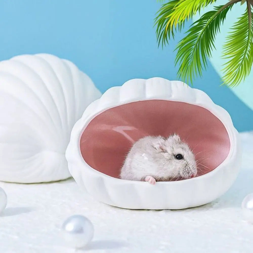Pet Supplies Ceramic Hamster Nest Cute Cooling Pet Shelter Creative Cartoon Pet Hiding House for Hedgehogs Golden Bear
