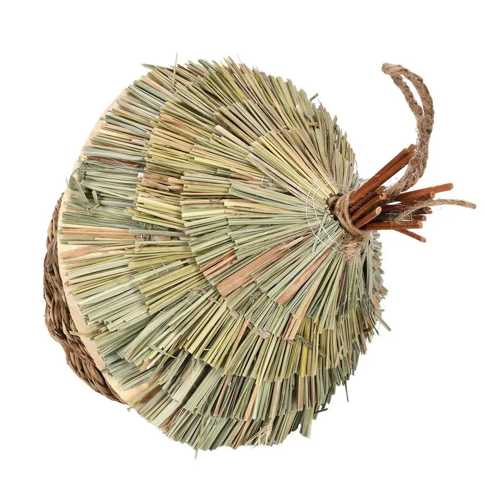 Charming Decorative Hummingbird House Hand-woven Hummingbird Nest House Natural Grass Hung Bird For Garden Patio Lawn Office