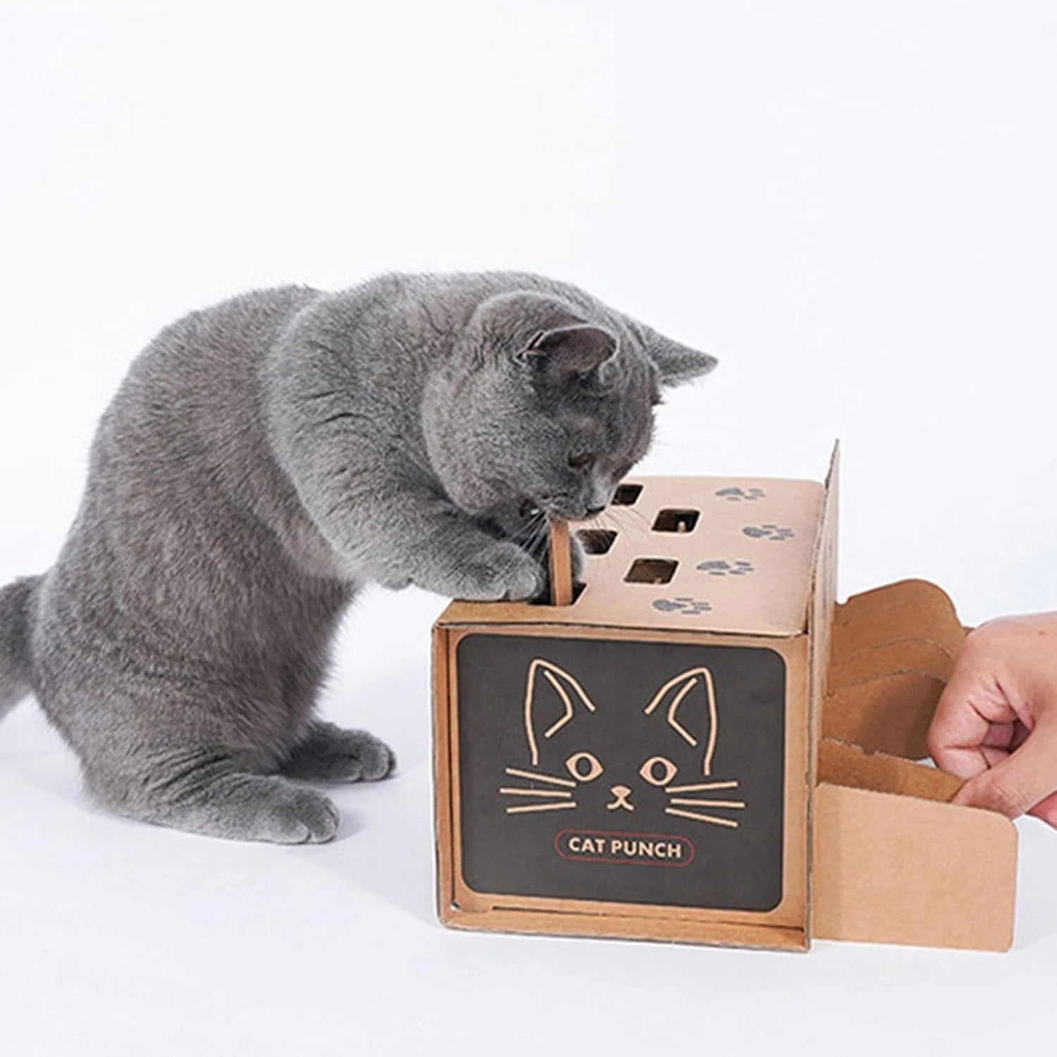 Yamyidar Pet Cat Toy, Interactive Cat Hunt Training Cat Teaser Box Puzzle Toy  Game for Cat, Whack-A-Mole