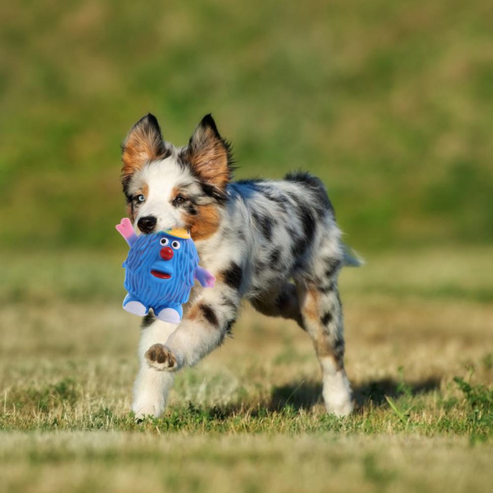 1/4Pcs Interactive Dog Toy Squeaky Cute Geek-shaped Dog Toy Teeth Cleaning Fun Dog Toys Playtime And Chewing Dog Accessories