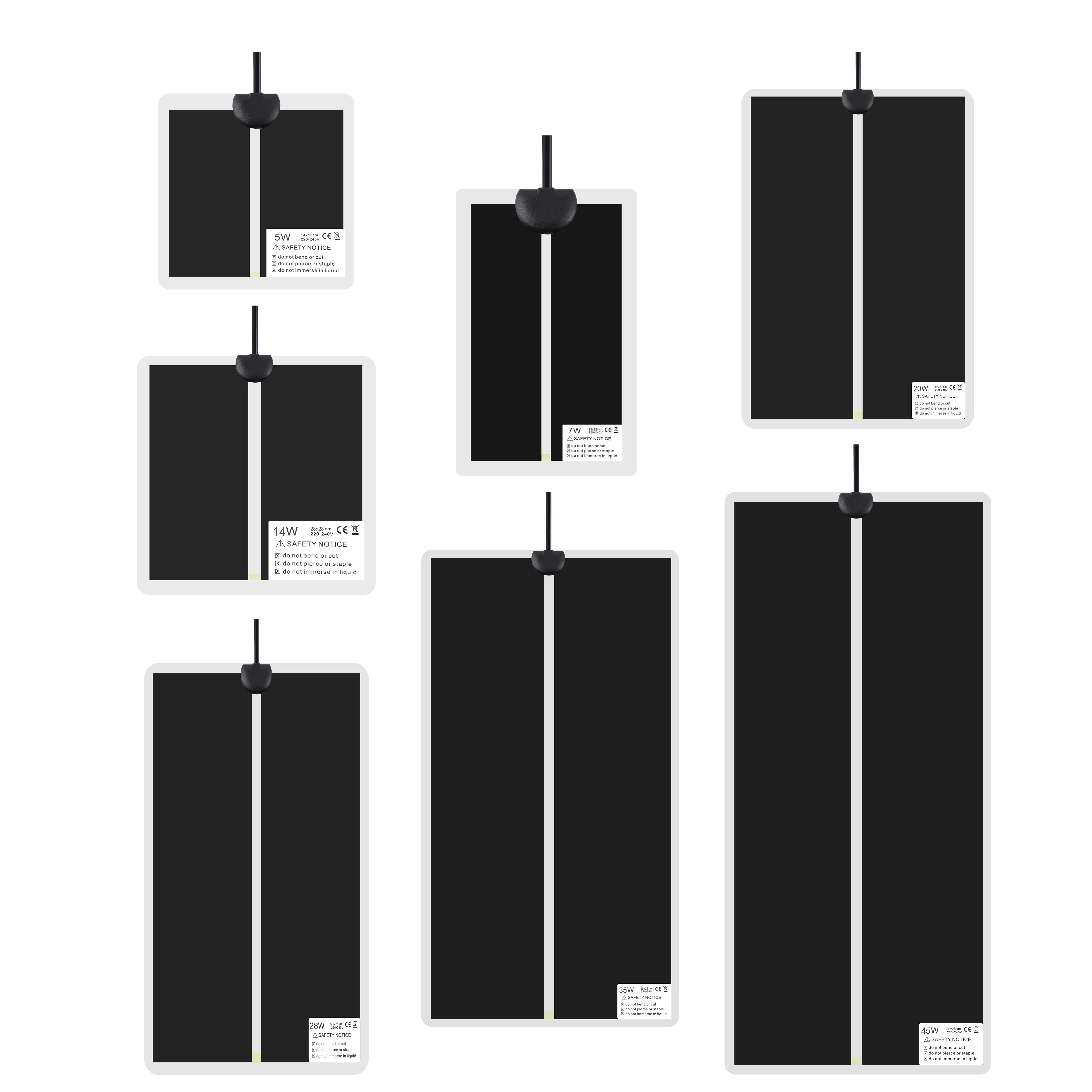 5W/7W/14W/20W/28W/35W/45W Pet Heating Pad Reptile Electric Blanket Warm Adjustable Temperature Controller Incubator Mat Tools