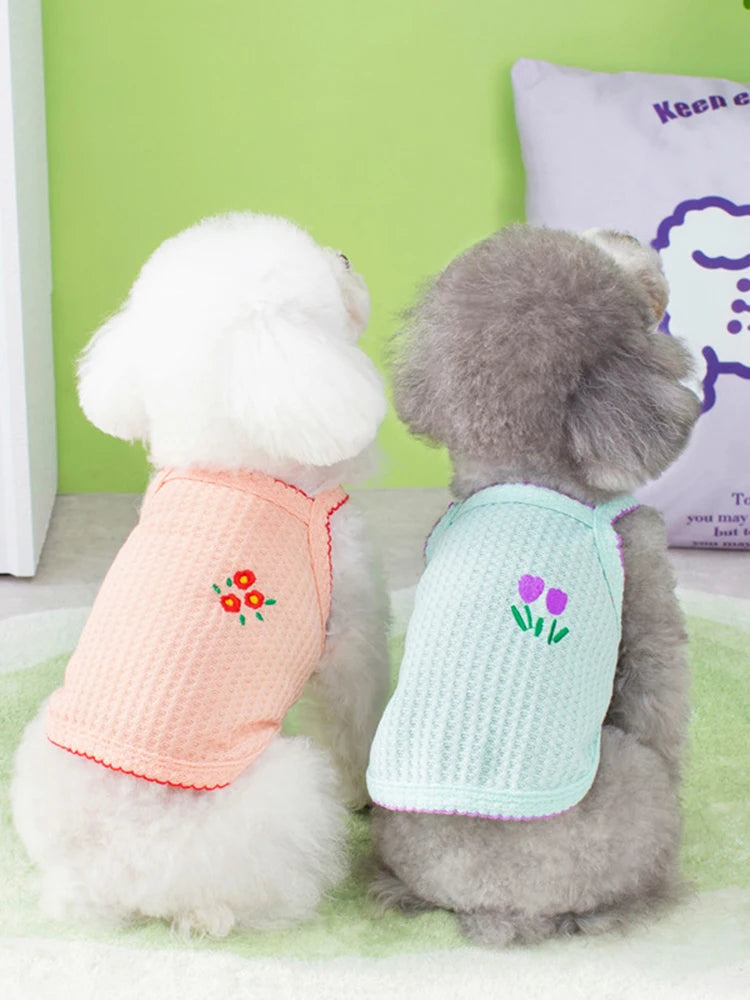 1PC Summer Thin Strap Bichon Bear Teddy Yorkshire Cat Small Dog Pet Dog Clothing Pet Supplies Soft And Breathable