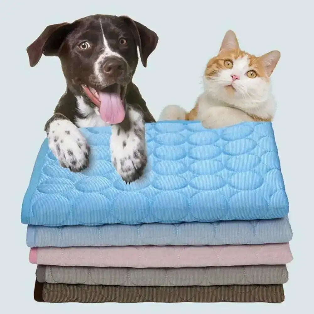 Cooling Dog Mat Summer Pad Mat For Dogs Cat Ice Silk Blanket Sofa Breathable Pet Dog Bed Summer Washable For Small Large Dog Cat