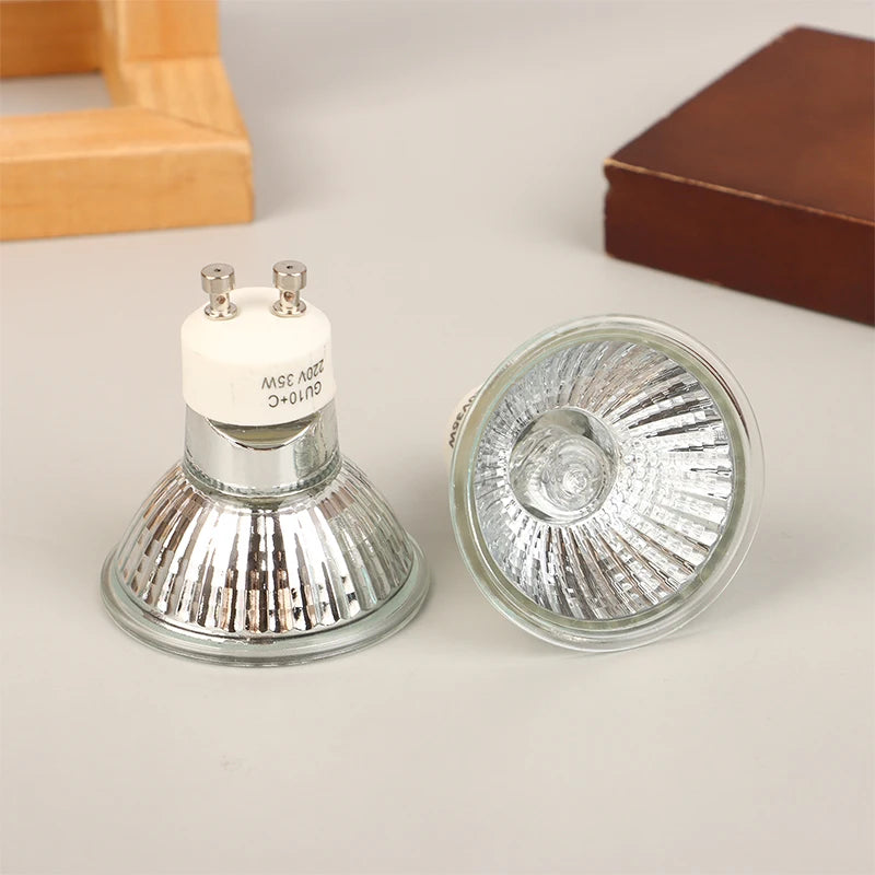 120V 220V 35W 50W Bubble GU10 MR11 MR16 Halogen Reflector Cup Light Thick Glass Halogen Tungsten Spotlight Lamp Cup