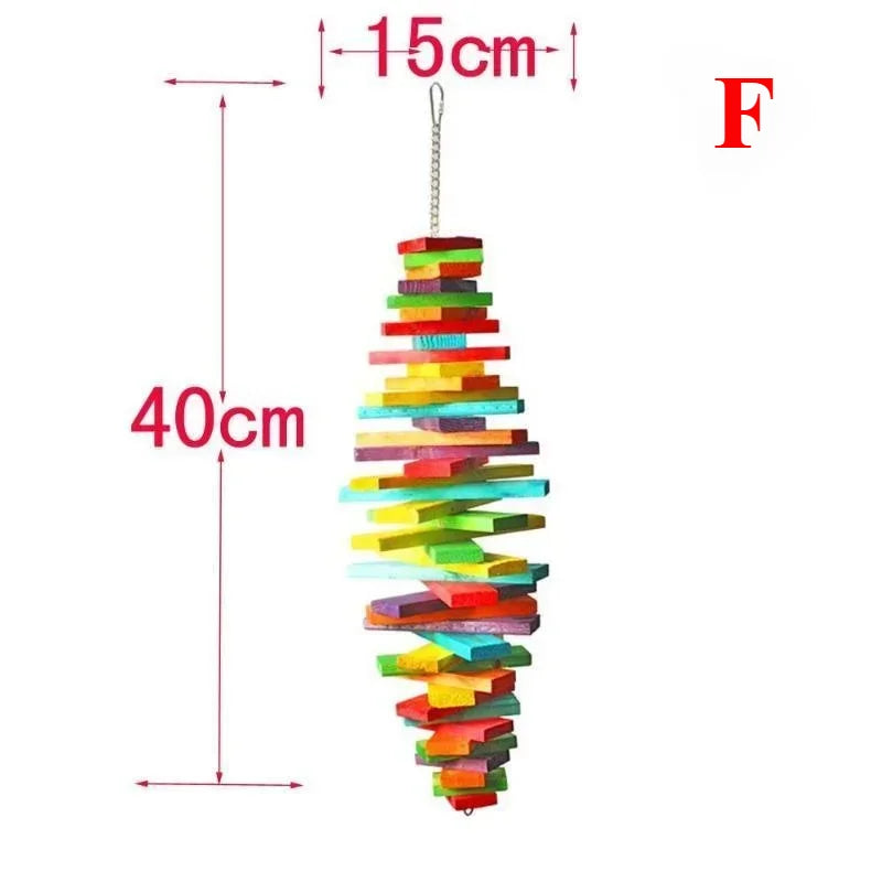 Chewable Parrot Chew Toy Cotton Rope Birds Toy Bite Bridge Bird Tearing Toys Cockatiels Training Hang Swings Birds Cage Supplies
