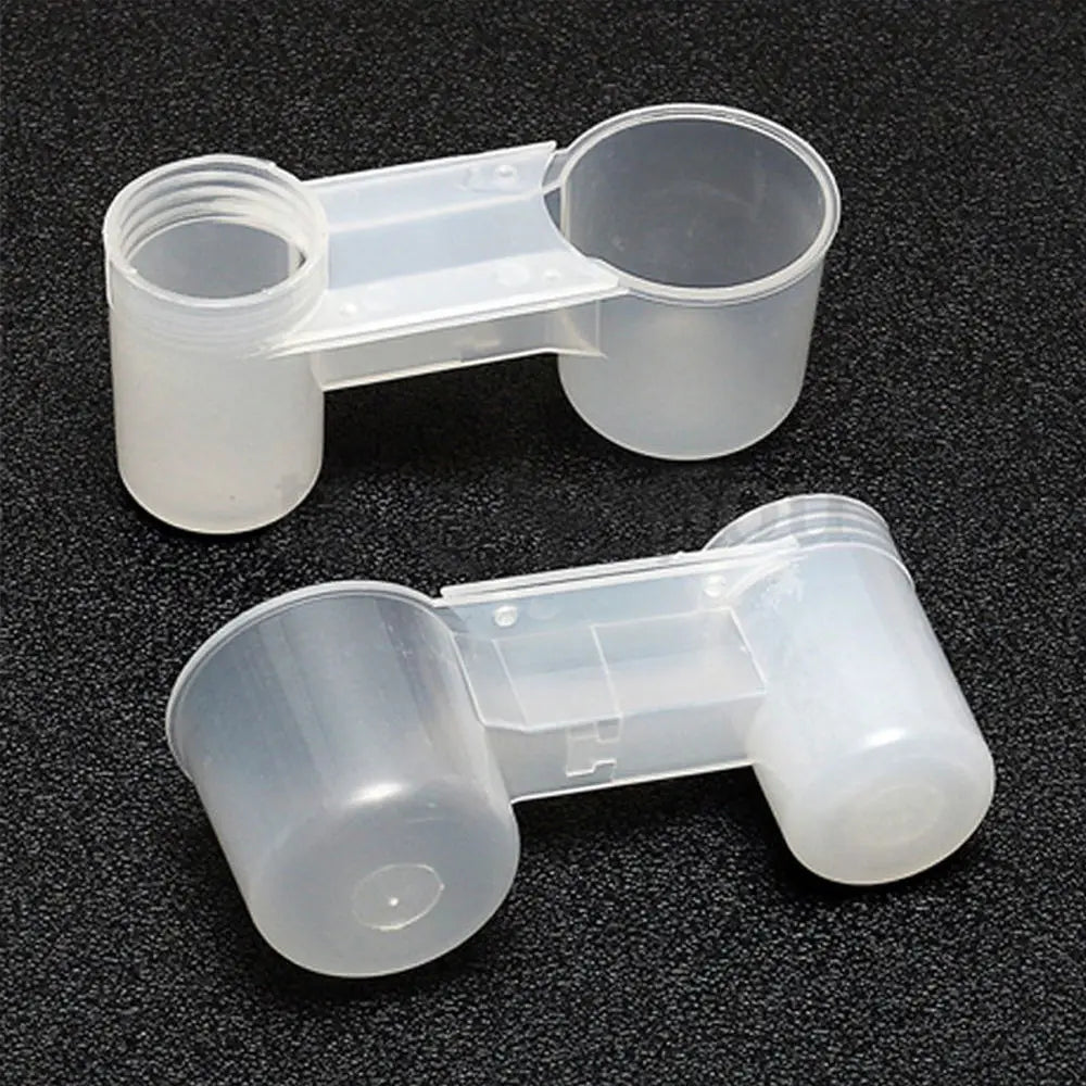 10pcs Plastic Pet Bird Pigeon Parrot Drinker Feeder Aviary Cage Transparent Poultry Water Bottle Cup