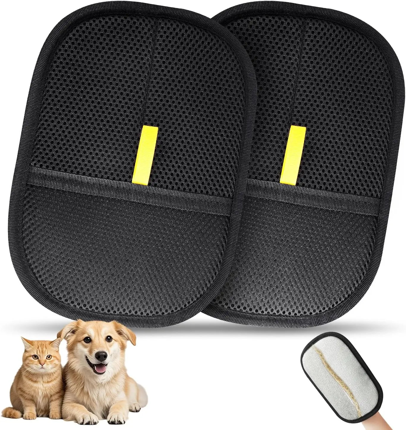 Pet Hair Removal Glove Brush, 2025 New Reusable Cat Dog Electrostatic Hair Remover Grooming Glove Tool, for Furniture, Cloth Car