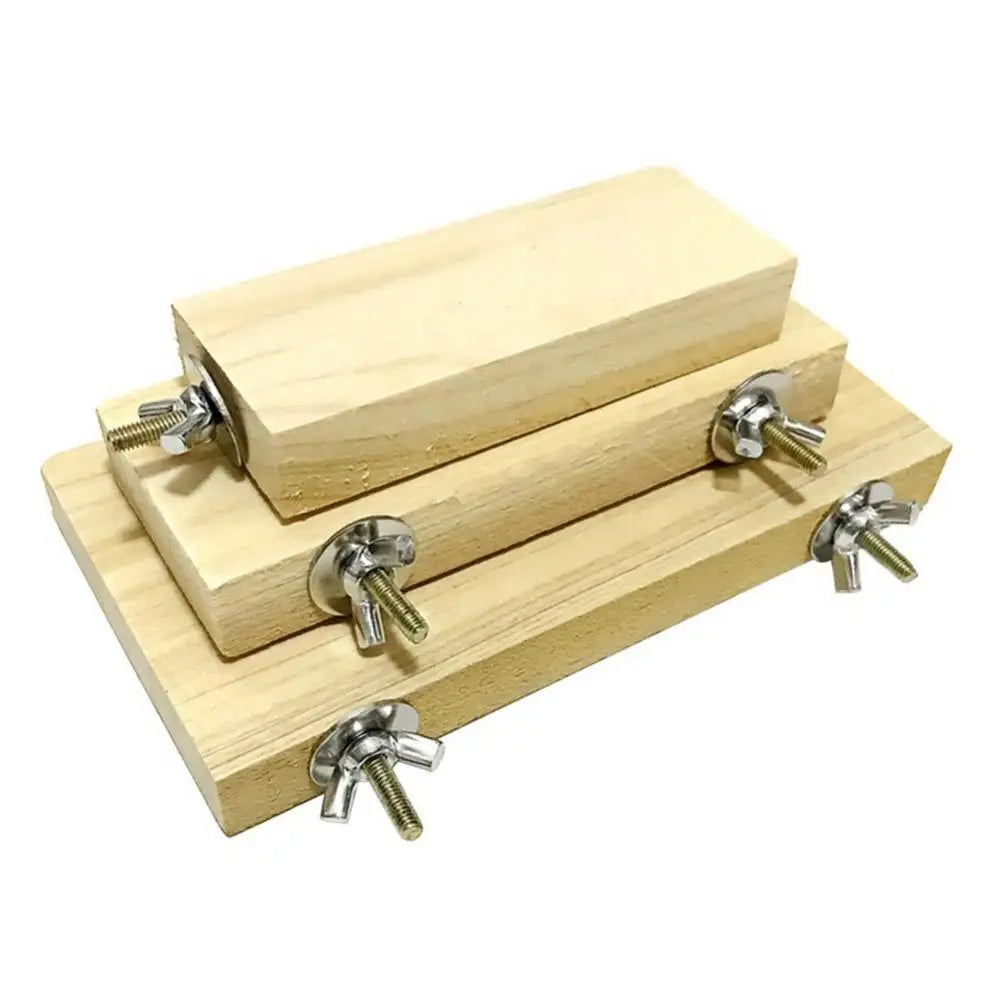 Parrot Bird Wood Perch Stand Platform Hanging Cage Decor Paw Grinding Toy Bird Perches Platform Grinding Paw Parrot Rack