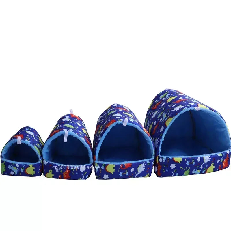 1pc Cartoon Hamster House Bed Winter Comfortable Rat Home Cute Foldable Guinea Pig Hanging Tent Sleeping Nest Ferret Cage