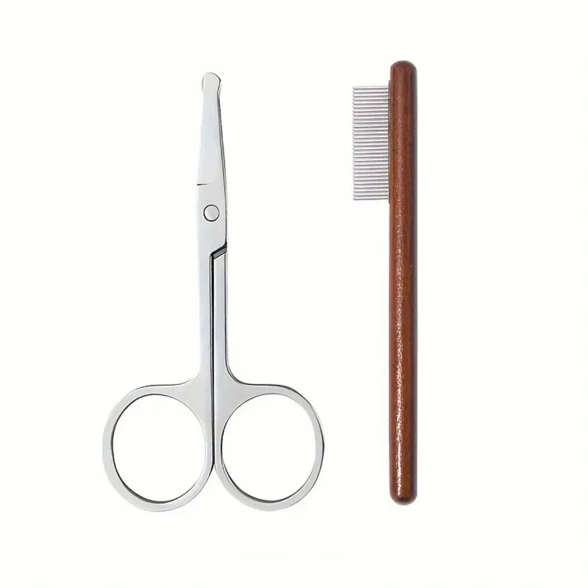 Pet Woodiness Facial Cleaning Comb Removes Tear Stains Eye-poop Comb Dog Hair Repair Scissors Cat Hair Comb Pet Clean Supplies