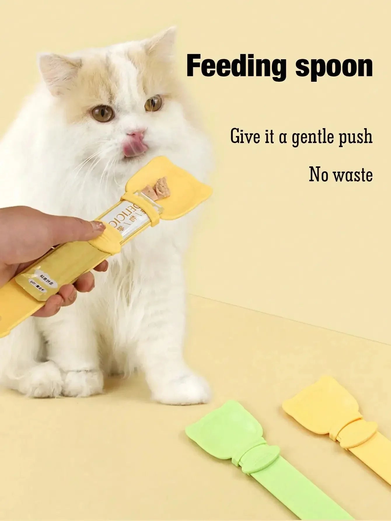 1/3PCS Cat Strip Feeder Spoon Long Handle Lickable Wet Food Feeder for Cats Pet Meat Mud Food Squeeze Dispense Spoon Pet Supplie