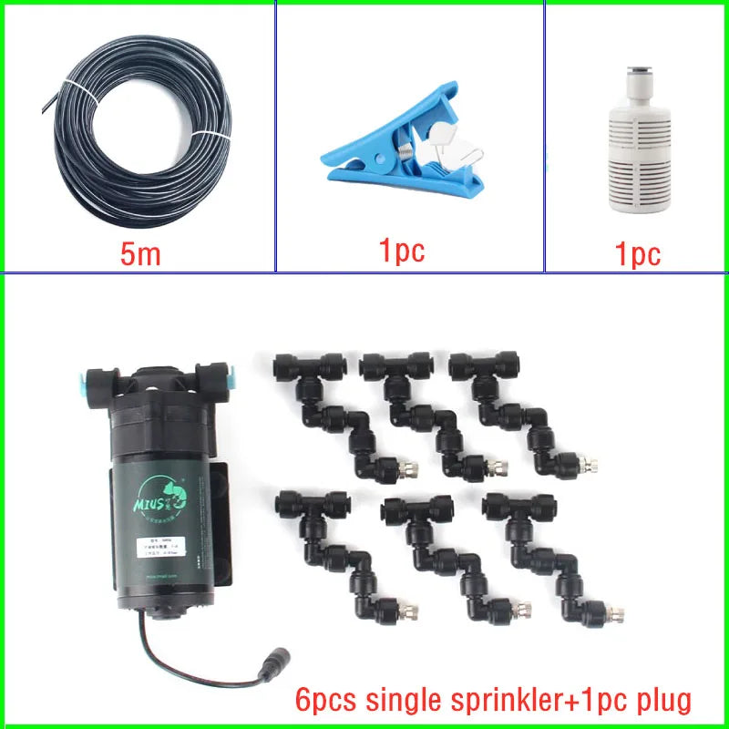 Rainforest Misting Spray System Reptile Fogger Kit Greenhouse Nebulizer Garden Irrigation Tools Terrarium Spraying Device