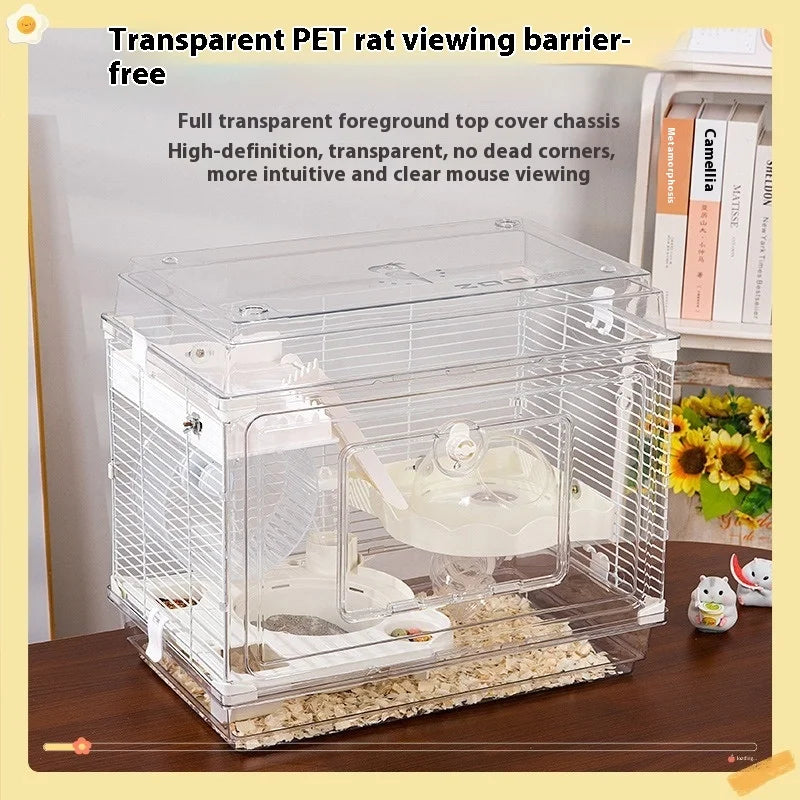 New transparent hamster cage, three-layer acrylic cage, golden bear nest, large-size hamster cage villa, universal in allseasons