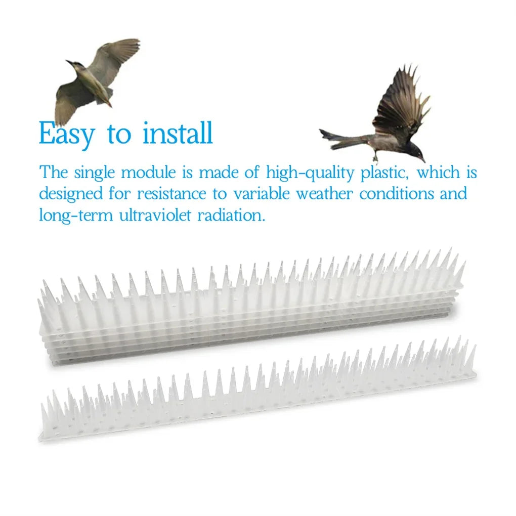1pc Outdoor Plastic Security Fence Spikes Cat Bird Repellents Available on Orchard Farms for Pigeons Raccoon Transparent Spikes