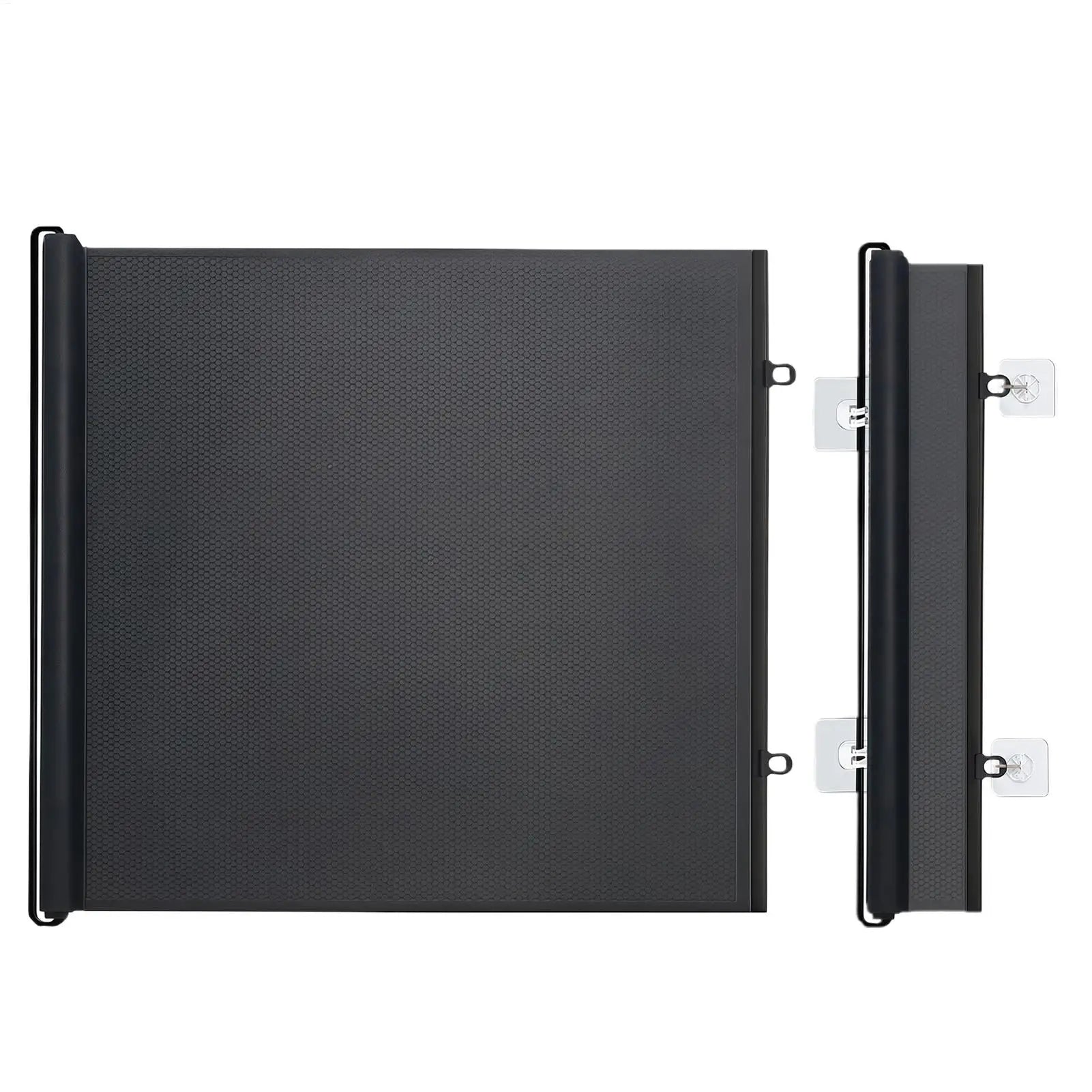 Retractable Pet Gate Anti-Escape Reinforced Mesh No-Drill Safety Barrier for Puppies Kittens Stairs Hallway Balcony