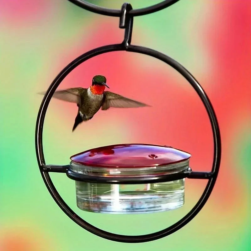 Circular Hanging Hummingbird Feeder Water Feeders for Bird Courtyard Gardens Bird Supplies