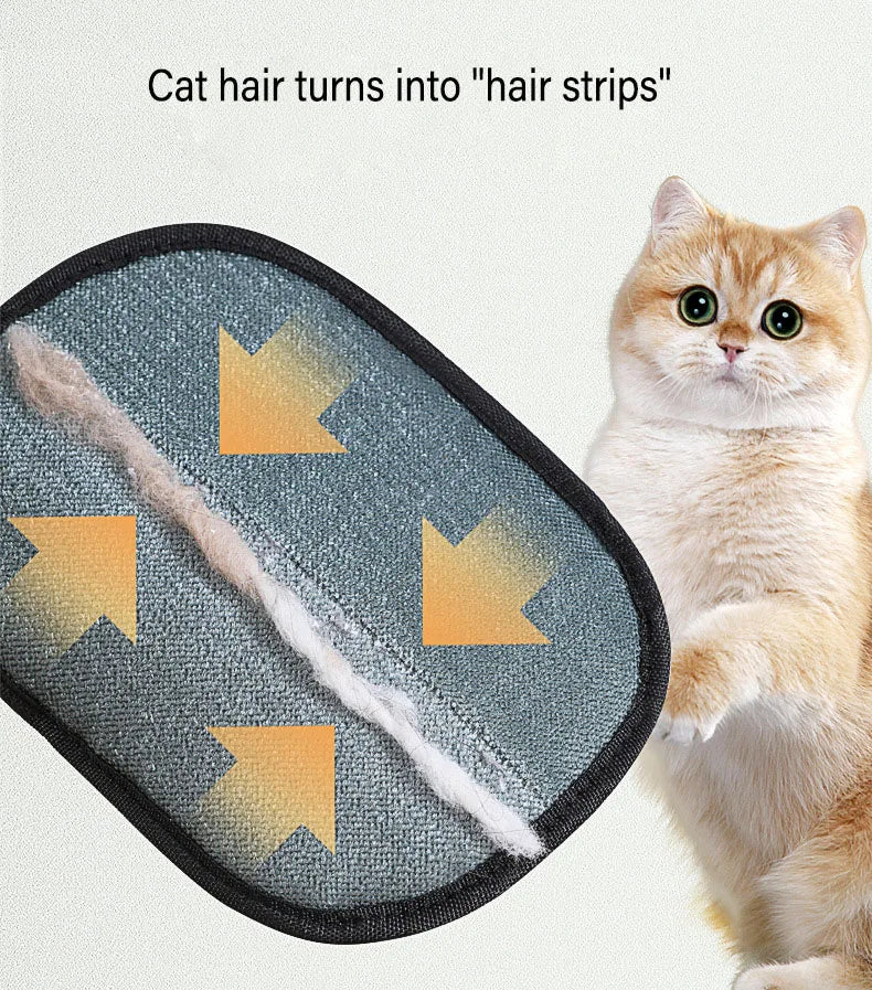 Cat Hair Cleaner Pet Gloves Household Hair Remover Cat Dog Hair Remover Brush Remover Hair Sticking Device Home Hair Scraper