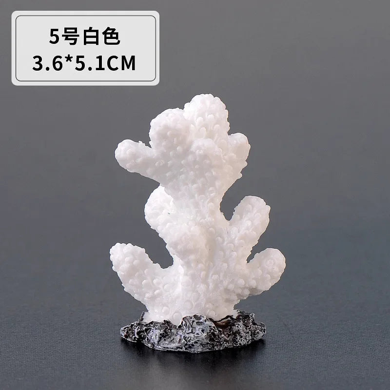 수족관 Simulation Resin Coral Ornaments Fish Tank Artificial Desktop Adornment Cute DIY Aquarium Background Landscape Decoration