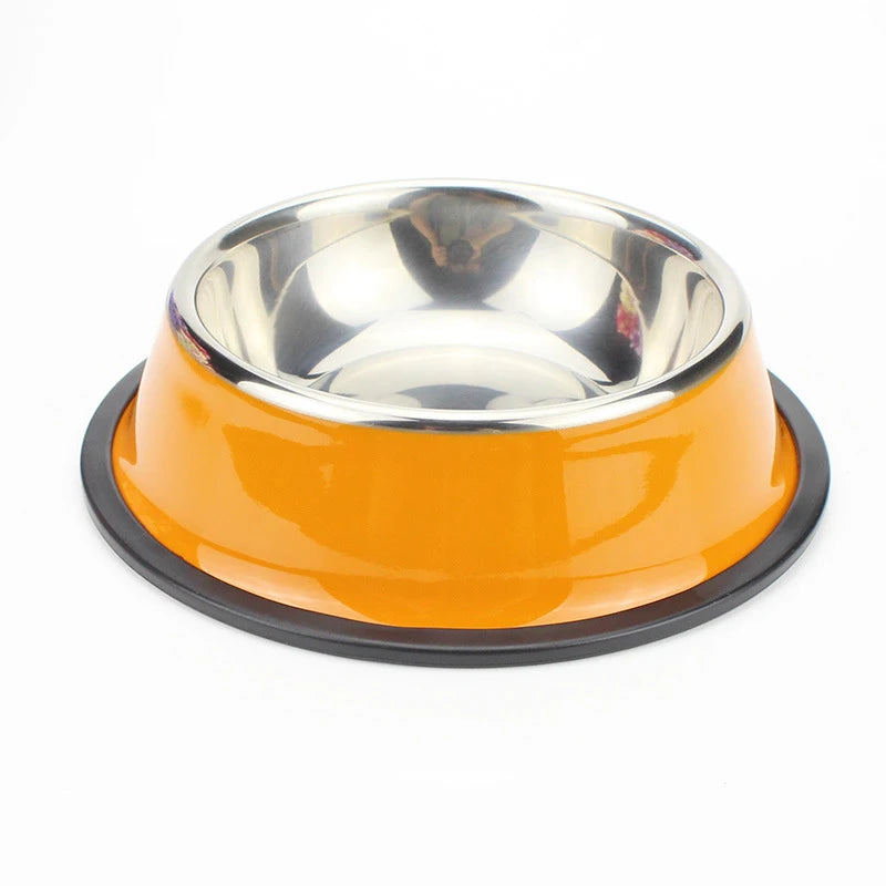 Stainless Cat Bowls Pet Steel Bowl Set Food Water Bowl for Dogs and Cats Anti-skid Cats Supplies