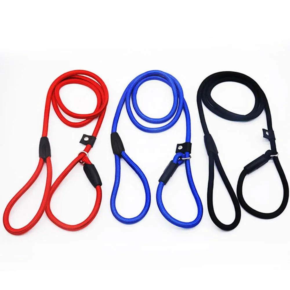 Dog Leash Slip Chains Collar Leads Strong Heavy Duty Nylon Rope No Pull Pet Training Leash for Small Dogs Puppy Traction Rope