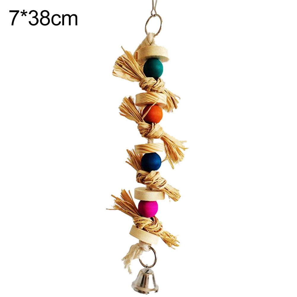 Pet Bird Parrot Hanging Toys Nipple Swing Chain Cage Stand Molar Parakeet Chew Toy Decoration Pendant Ornament Bird Accessories