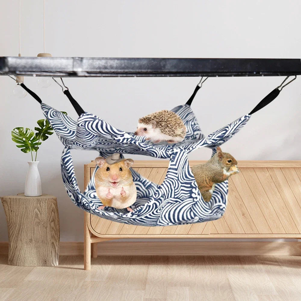 Cat Window Hammocks for Indoor Cats,Soft Plush Pet Bed,Suitable for Ferret Cotton Hammock,Guinea Pig,Hamster,Kittens Bed