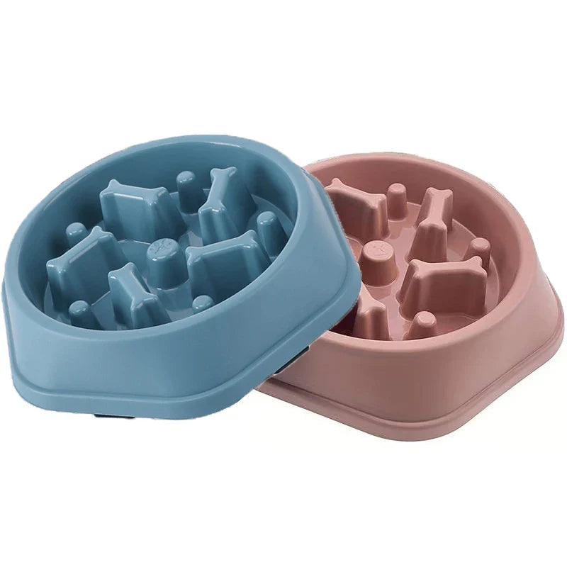 Dog Slow Feeder Bowl Anti-glutton Food Bowl for Dogs Slow Eating Dog Feeders Healthy Diet Pet Feeding Watering Supplies