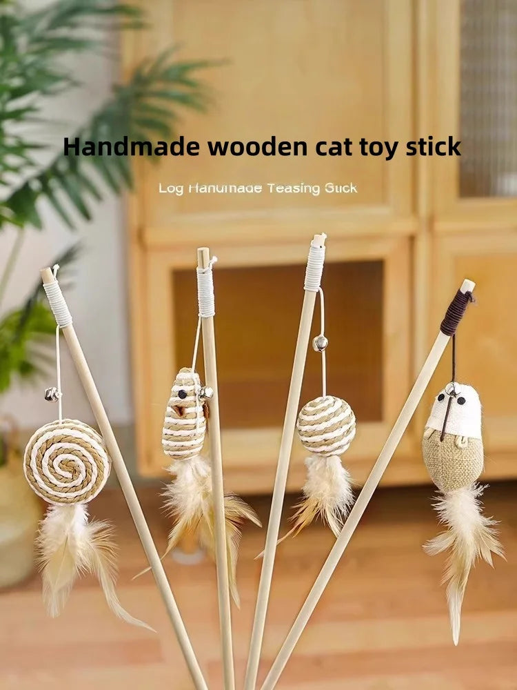 Cat toys funny cat sticks cat self fun relieve boredom little mouse with bell bite resistant little cat consumes energy