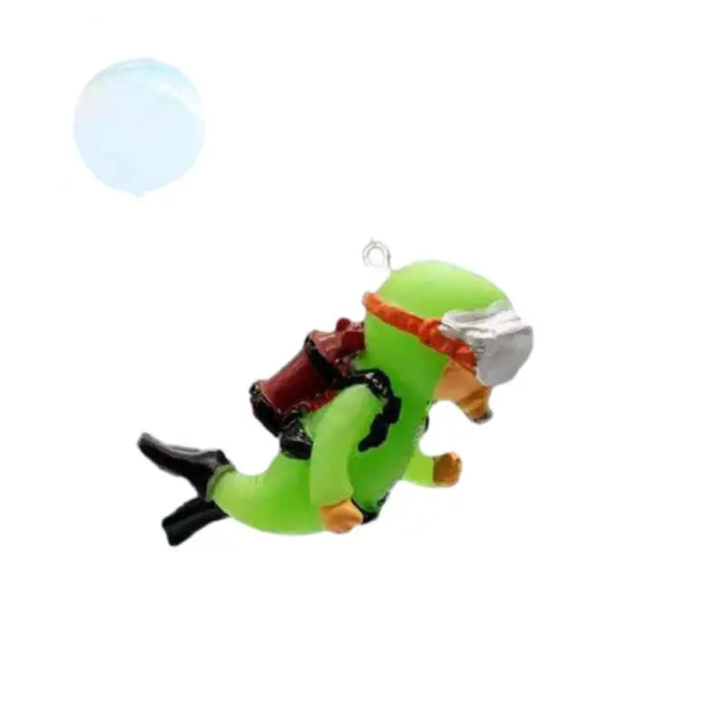 Fish Aquarium Diver Ornaments Mini Diver Simulated Floating Frogman Kawaii Miniature Figures For Fish Tank Scene Decorations