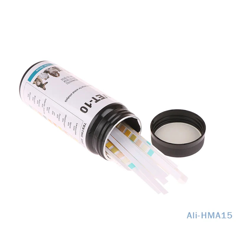 100PCS 10-Parameter Cat & Dog Urine Test Strips Cat & Dog UTI Test Kit, Urinalysis Reagent Strips: Glucose, Specific Gravity