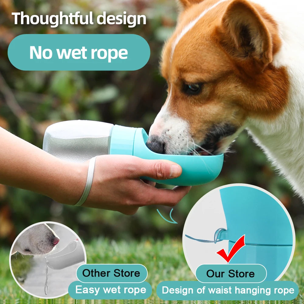 500ml Large Dog Water Bottle Portable Pet Drinking Bottle For Small Medium Dogs Cat Outdoor Travel Puppy Drink Cup Pug Supplies