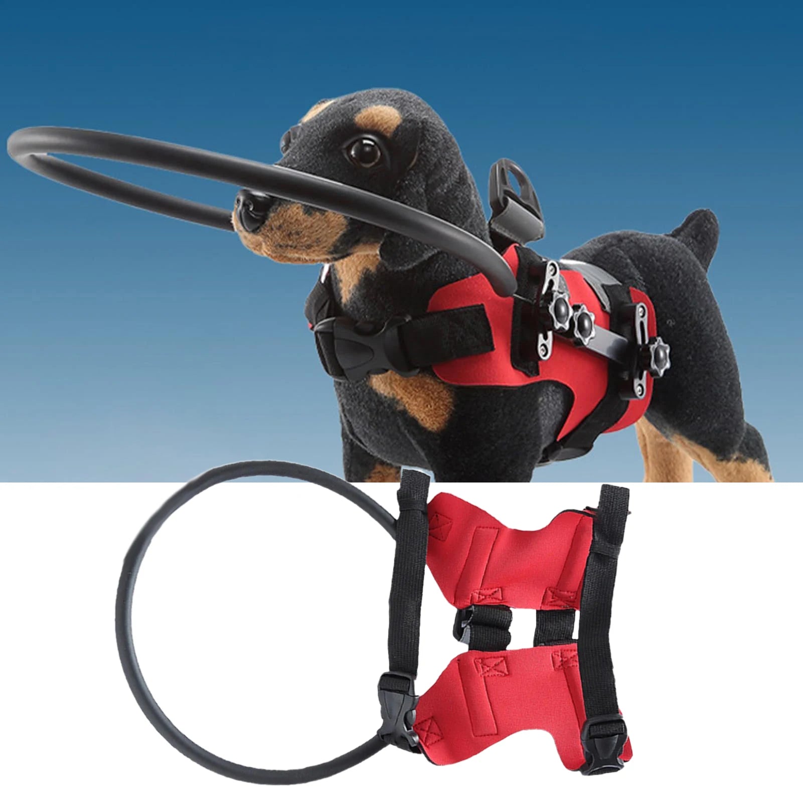 Blind Dog Harness Guiding Device Pet Halo Harness For Cats Pet Vest Ring For Blind Dogs Or Visually Impaired Pets To Avoid