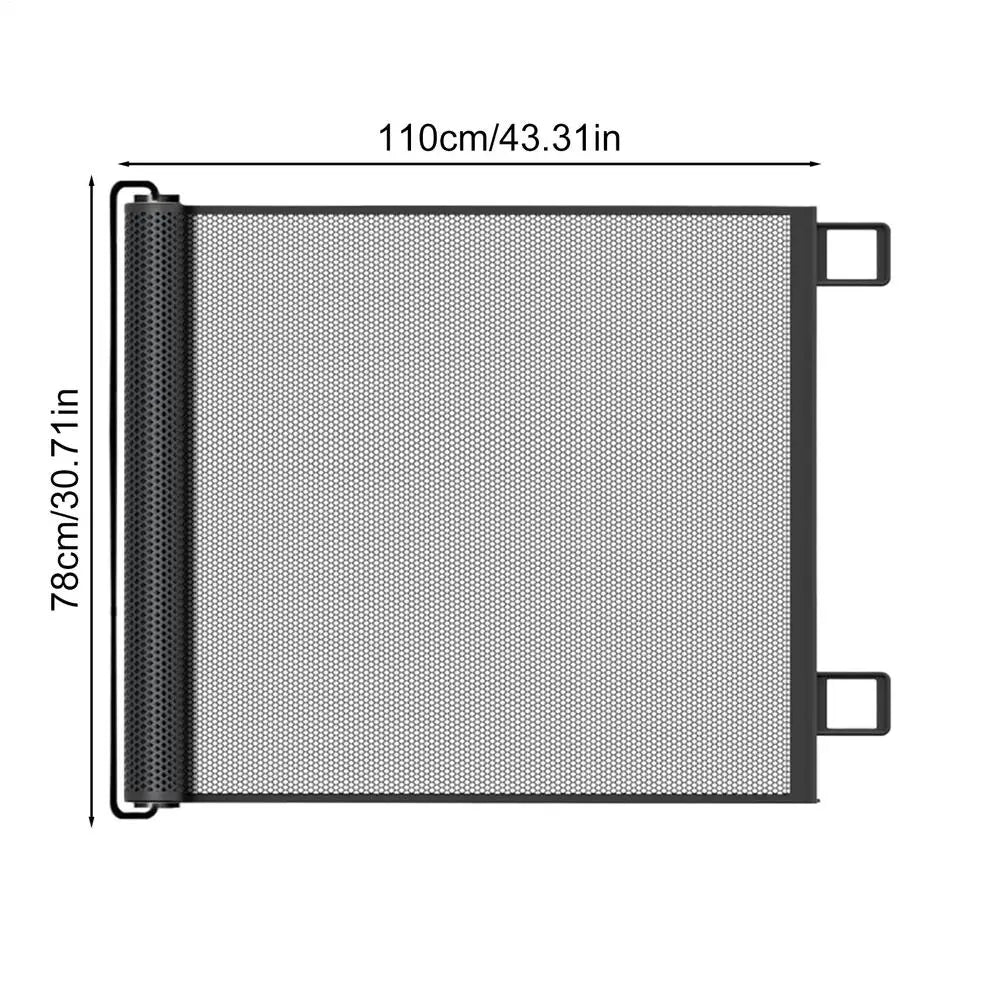 Retractable Mesh Gate For Pets Kid Safety Automatic Retractable Isolation Net Easy Install Flexible Pet Gates For Kitchens