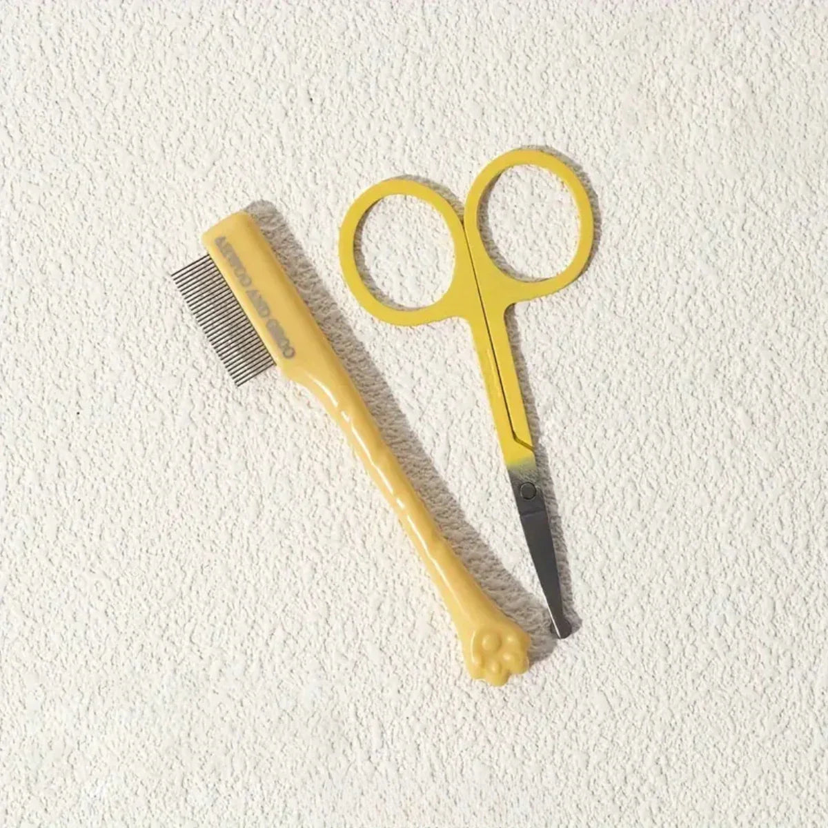 Pet Woodiness Facial Cleaning Comb Removes Tear Stains Eye-poop Comb Dog Hair Repair Scissors Cat Hair Comb Pet Clean Supplies