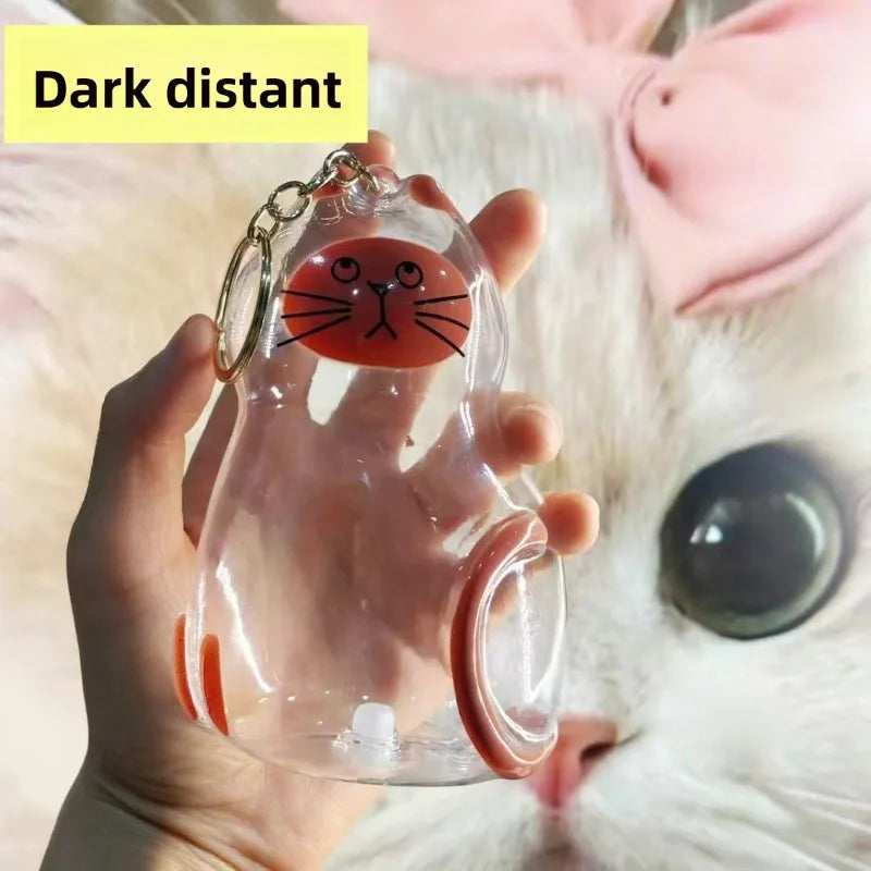 Large Cat Keychain Pendant Ginger Cat Siamese Calico CatHair Storage Box Hanging Cat Bag Hanging Pet  Hair Grooming Souvenirs