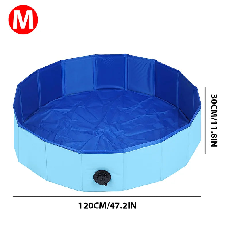 Pet Swimming Pool Foldable Summer Swimming Pool Outdoor Non-slip Pet Bath Pet Cleaning Water Basin Pet Supplies 50/80/120/160cm
