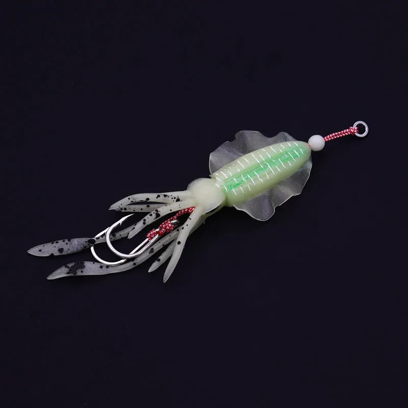 AS Soft Lure Squid Skirts Bait Fishing Lure Octopus Boat Sea Fishing PVC Rubber Artificial Soft Bait Fishing Trolling Leurre