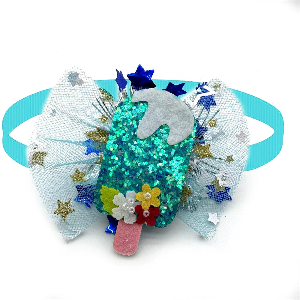 50/100pcs Summer Fruit Style Bows for Dogs Bowties Pet Dog Grooming Small Dog Cat Bow Tie Neckties Adjustable Dog Party Supplies