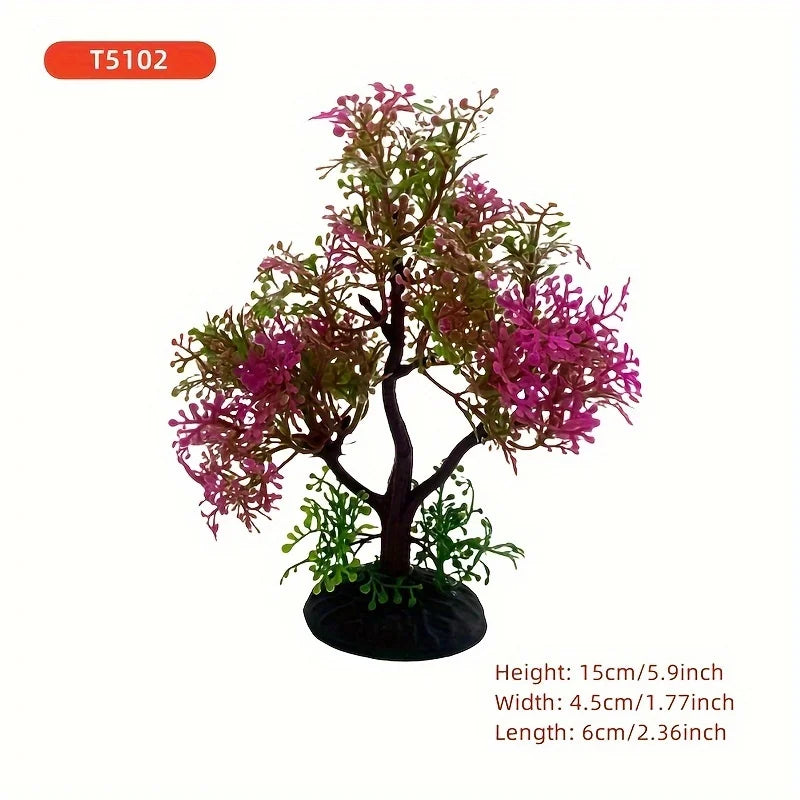 Artificial Aquarium Decor Plants tree Ornament Aquatic Plant Fish Tank DIY Grass Decoration Accessories